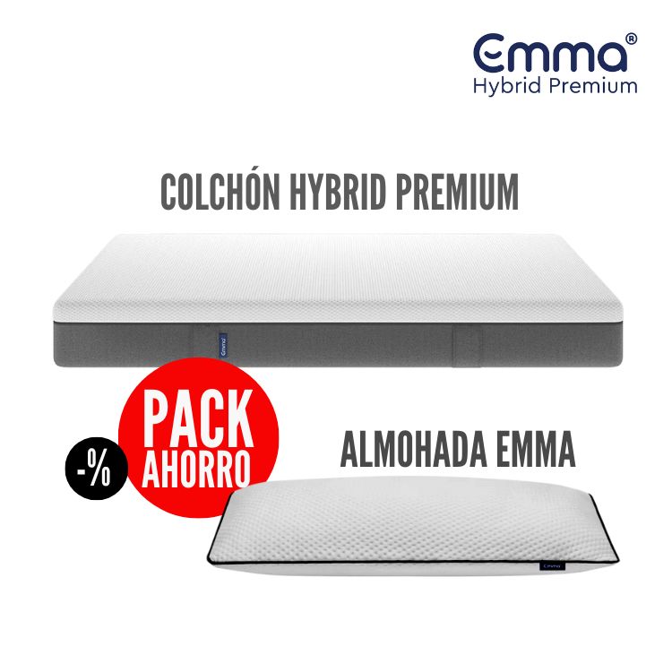 Pack de Colchón Hybrid Premium y Almohadas Emma ¡Con Dto. EXTRA!