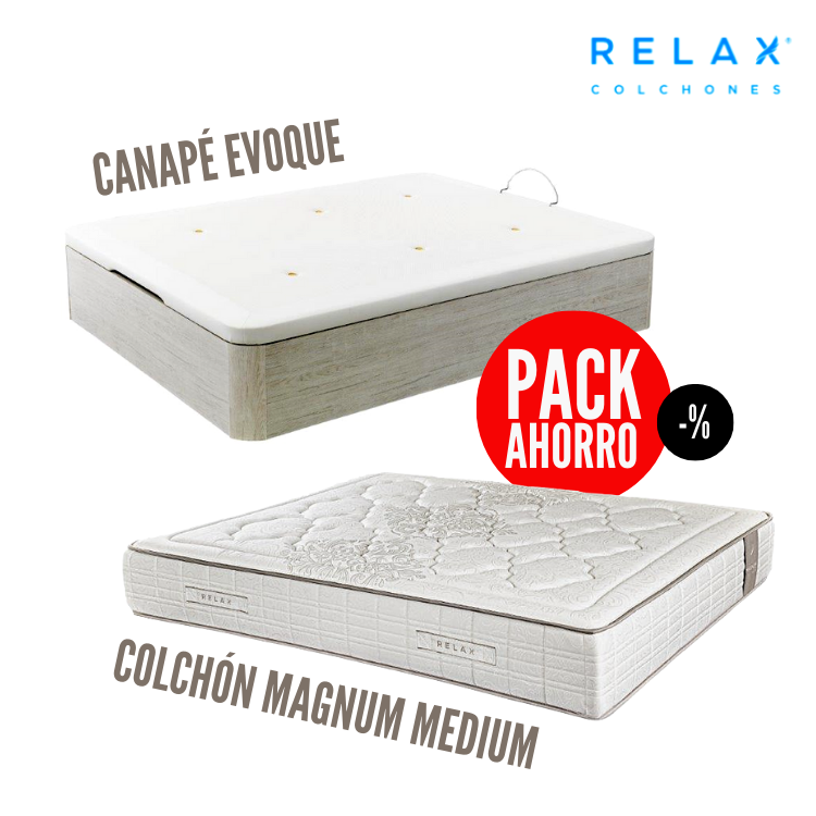 Pack cama canapé con almacenaje + colchón (90, 105, 135 Y 150 x
